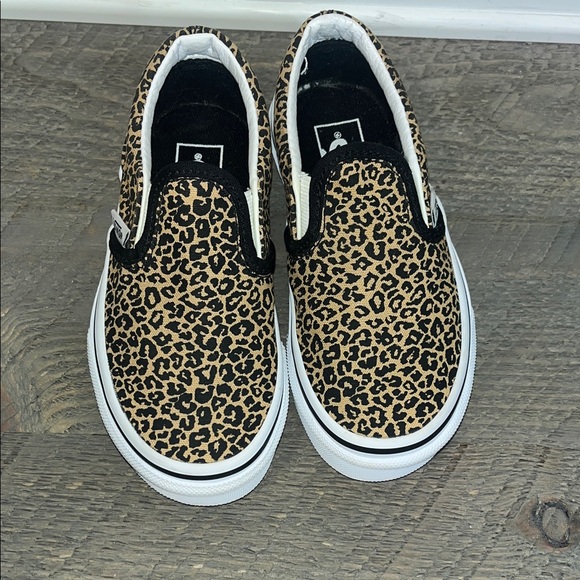 Vans Kids Leopard Print Slip-On Sneakers Little Girls 10.5 -  Animal Print Retro - Picture 6 of 9